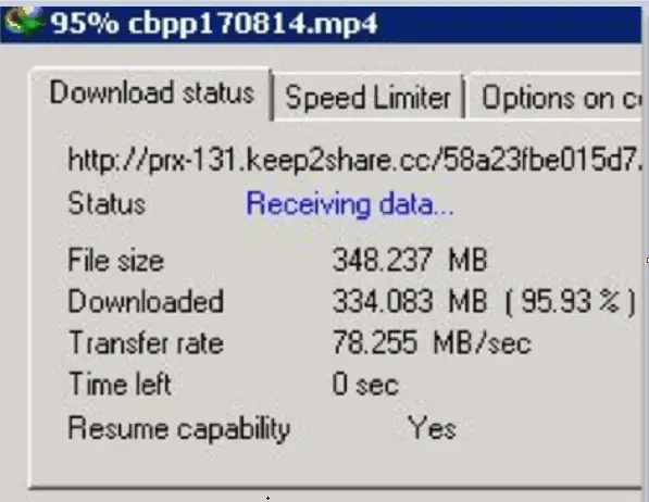 keep2share download speed